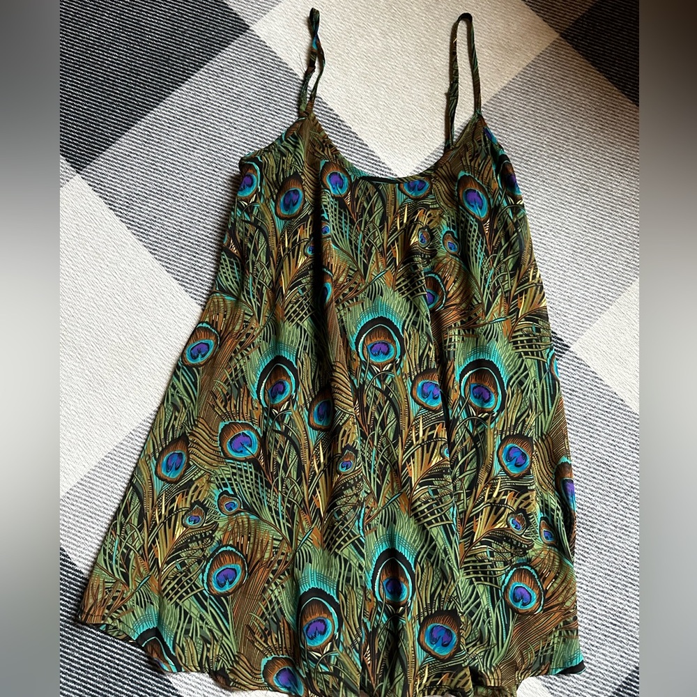 Show me your Mumu peacock float too spaghetti strap